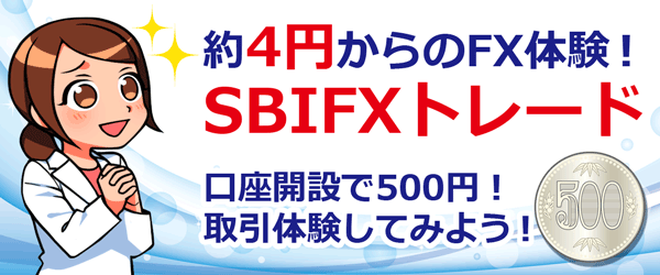 約4円からのFX体験SBIFXトレード