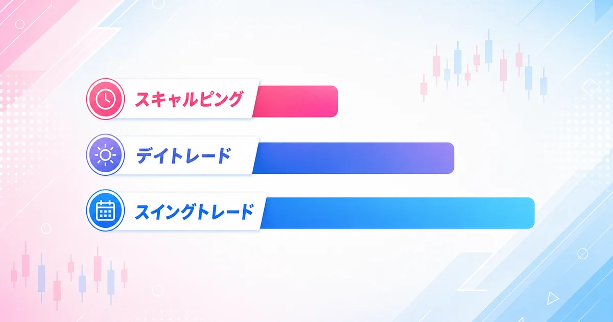 スキャルピング・デイトレード・スイングトレードの保有時間の長さの比較